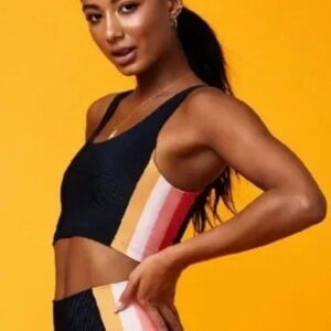 BEACH RIOT Tessa Top Ribbed Sport Bra Size XS